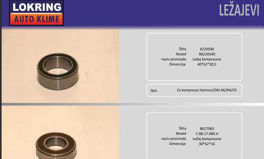 Lokring auto klime delovi